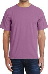 Hanes Mens Comfort Wash USA Cotton T-Shirt L LG Purple Plum Rasin Crew Neck