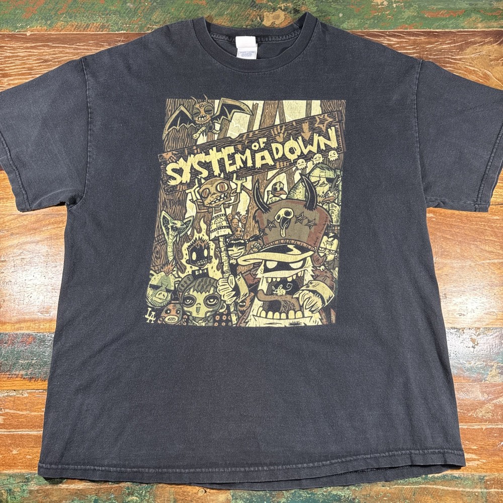 Vintage System Of A Down Shirt Mens XL Toxicity SOAD Metal Rock Concert Tour T