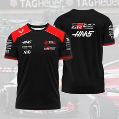 🔥NEW NEW – 2026 Haas F1 Teamwear Polo All Over Print, Fomula 1 Racing Gift