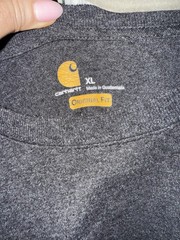 Carhartt Men’s Long Sleeve Crew Neck T-Shirt XL Original Fit, Solid Grey