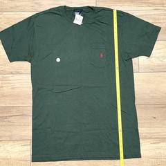 VTG Polo Ralph Lauren Single Stitch Green Throwback Pony Pocket T Shirt Mens S