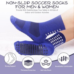 6 Pairs Grip Soccer Socks Colorful Non Slip Sports Football Basketball Hospit…