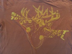 Straight To VHS / Pocket Vinyl Tour Shirt Collab Orange Adult SZ L -CT Punk Rock