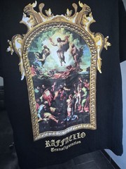 Rebel Vengeance Raffaello Transfiguration Black Graphic Men’s T-Shirt SMALL