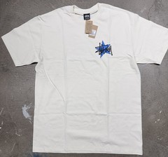 Stussy Shirt Star Tee Tshirt Natural Size Medium NWT Double Sided Streetwear