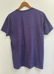 Fruit Of The Loom Men’s Marled Purple Cotton Polyester Blend Crewneck T-Shirt M