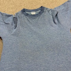 Vtg 60s Duofold Thermal Shirt Mens Medium Blue Double Layer Two Tone LS Grunge
