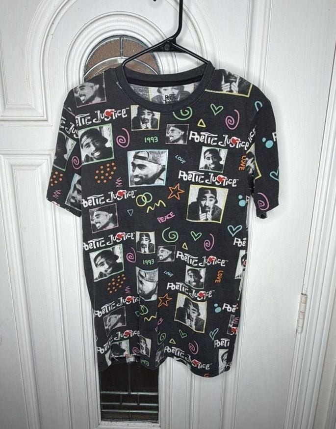 Poetic Justice Tupac Shakur All-Over Print Graphic T-Shirt