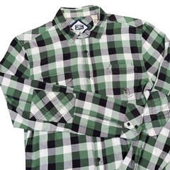 Diesel Amplified Plaid Flannel Shirt Mens XL Green Button Up L/S Y2K Style EUC