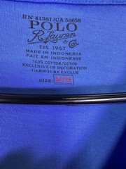 Polo Ralph Lauren Shirt Medium Blue Yellow Pony Crew Neck T Shirt Preppy Casual
