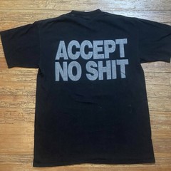 Vintage 90s Accept Shirt Size Large Middle Finger Band Tour Metal Thrash Rock