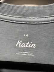 Katin large Men T-shirt Logo 100% Organic Cotton Air Force Blue