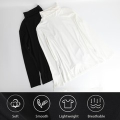 Men Pullover Turtle Neck T-shirt Slim Fit Tops Warm Winter Long Sleeve Shirts