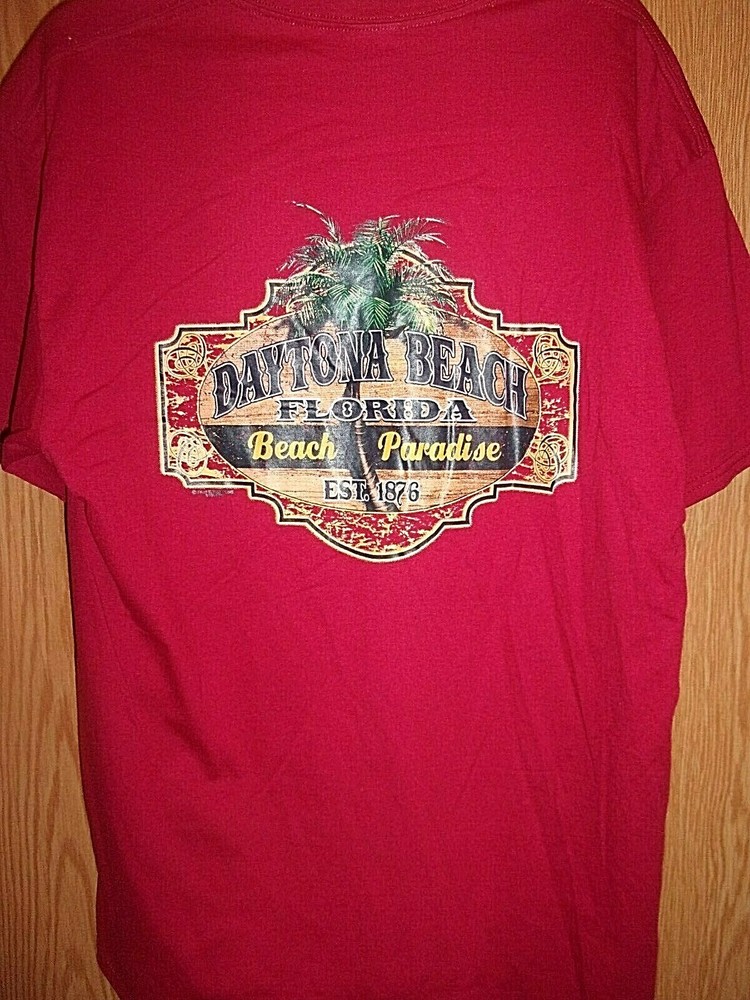 Daytona Beach Fl Tourist red t shirt XL Travel Florida NASCAR Beach Vintage Punk