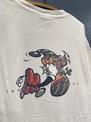 Vintage 90’s Mossimo Punchin The Clown White Cotton Tee Shirt XL USA