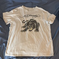 Ed Hardy Black Panther Logo T Shirt size large