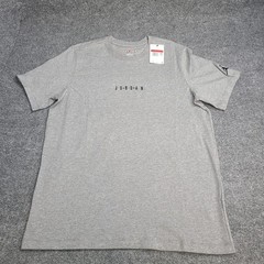Jordan Shirt Men Large Gray Heather Embroider Wordmark Jumpman Logo Nike Air Tee
