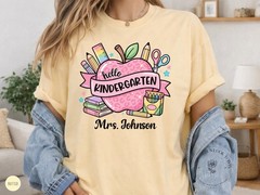 Personalized Kindergarten Teacher Custom Grade Level Back To School Gift Tee