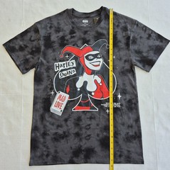 Harley Quinn Front & Joker Back Crew Neck Black T-Shirt – Animated Series Size M