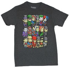 DC Comics Adult New T-Shirt – Scriblenaut Styled Villians & Heroes DC Universe