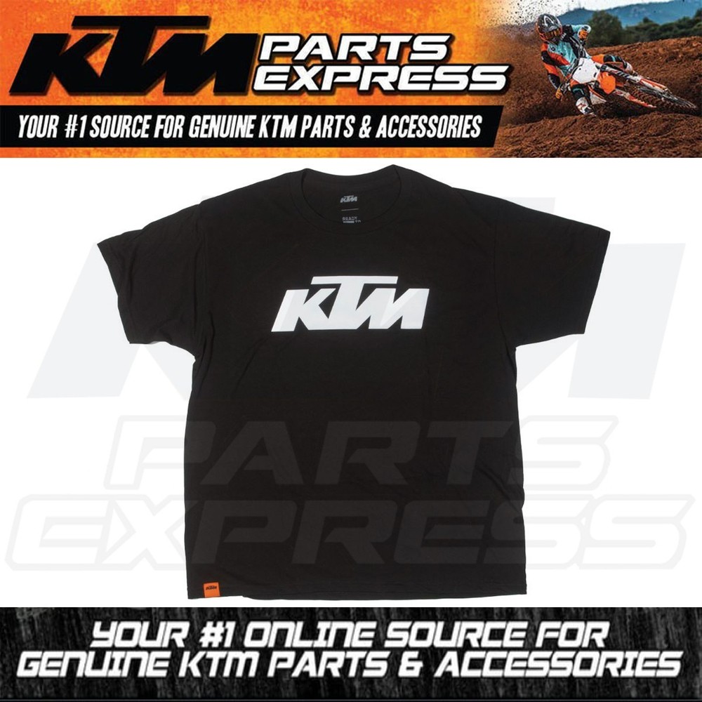 NEW KTM BLACK LOGO TEE SIZE MEDIUM 48% POLYESTER / 52% COTTON 3PW250052203