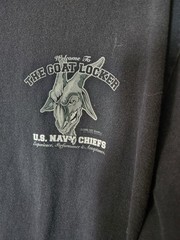 2006 Military 7.62 Design The Goat Locker T Shirt Black Large U.S. Navy Chiefs