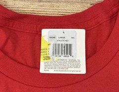 Hanes Essentials Men’s Short Sleeve T-Shirt Size Large 2pk Athletic Red
