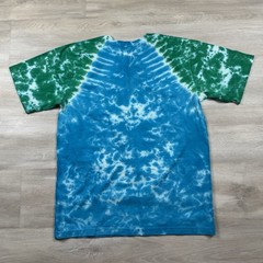 Vintage 2001 Lands’ End Florida Tie Dye T-Shirt Dolphin Fish Water Blue Mens XL