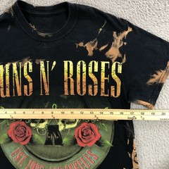 guns and roses t shirt Men’s S Black Bleach Spots Tie Dye Tour 2017