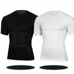 Men Slimming Body Shaper Gynecomastia T-shirt Posture Corrector Vest Compression