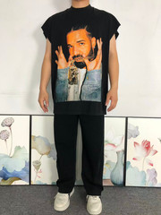 Vintage Graphic Oversized Sleeveless T-Shirt – Urban Streetwear Edition