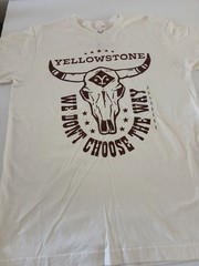 Yellowstone Size S T-Shirt – We Don’t Choose the Way Cream Color 100% Cotton