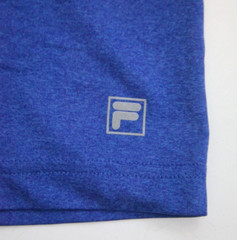 Large Fila Blue Men’s Poly Spandex Short Sleeve Man’s Crew Tee T-Shirt Top 1-251