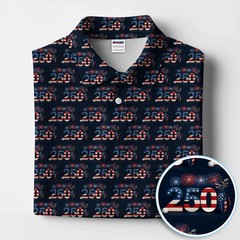 250 USA Birthday Patriotic Golf Polos, Father’s Day Gift (S-5XL)