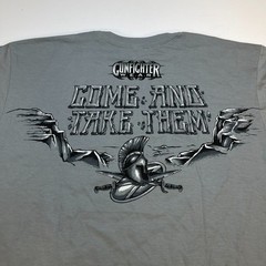 NEW GunFighter Wear Spartan Warrior Battle Art T Shirt Mens L Come & Take Them