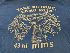 Vintage USAF Shirt Mens Large 43rd MMS Munitions Maintenance Squadron 1980s
