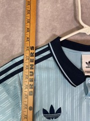 Adidas Originals Oasis Jacquard Jersey Mens Medium Blue Striped Soccer Shirt NWT