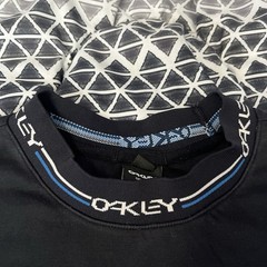 Oakley Shirt Black Performance Mock Neck Logo Long Sleeve Custom Fit Size M Y2K