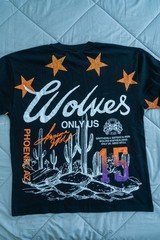 Darc Sport Wolves Only Us Men’s Graphic T-Shirt Black Size L Crew Neck PHX AZ