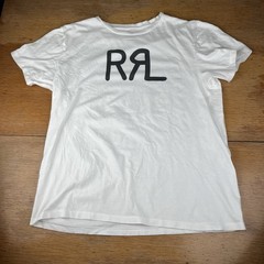Double RL Logo Jersey Crewneck T-Shirt White Men’s Sz Large American Heritage