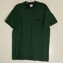 Vintage BVD T-Shirt Mens Medium Green Blank Single-Stitch USA Grunge Punk Pocket