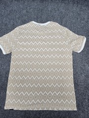 Ben Sherman Shirt Mens Medium Beige White Coconut Milk Jacquard Knit Retro Mod