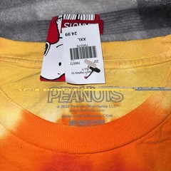 Peanuts Shirt Adult Boo Size 2XL Snoopy Tie Dye Orange Long Sleeve