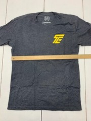Tunerevo Mens Dark Grey Yellow Back Graphic Print Short Sleeve Shirt Size Medium