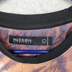 Hudson outerwear t-shirt large half woman tiger face print skate AoP Animal