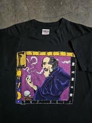 Vintage Espresso Thy Self Mens L Oneita Power-T Shakespeare Book Art Tee