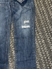 ABERCROMBIE & FITCH Men”s Jeans Classic Straight Distressed Worn Washed 33×32