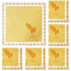 6 Pack 23” Lap Scarf for Women Church with Lace Christian Satin Handkerchief…