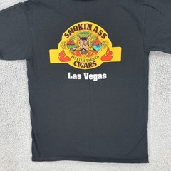 Vintage Gildan L Black Smokin Ass Cigars Hawaii Las Vegas Fine Leaf Tobacco Tee