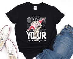 Skeleton Hand Lightning T-Shirt, Be Yourself Motivational Graphic Tee, Future In